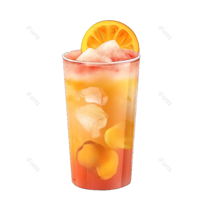 甜品图片,设计元素元素,橙色PNG,玻璃杯免抠素材